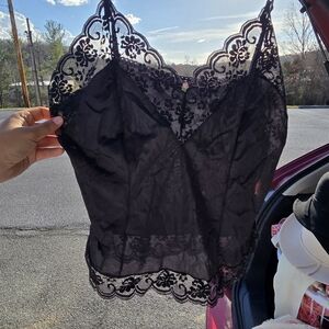 Vintage Black Lace Camisole
